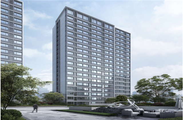 杭州市首座近零能耗住宅建筑临安金世豪宸锦学府主体结顶